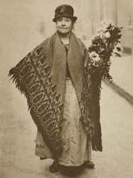 A flower-girl, Victoria Station
